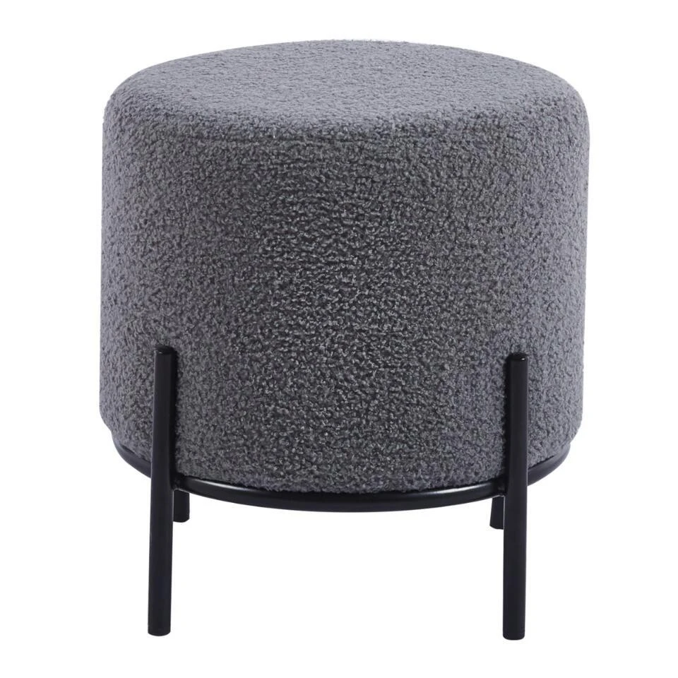 DS4U® Torben Hocker 35x38cm - Stof - Grijs 1 DS4U® Torben Hocker 35x38cm - Stof - Grijs