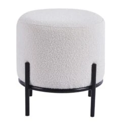 DS4U® Torben Hocker 35x38cm - Stof - Wit