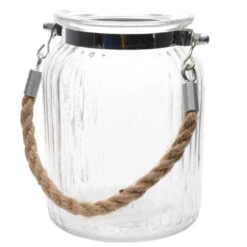 Decoris - Windlichtje - Kaarsenhouder Van Glas - Met Koordje 14,5 Cm -Leenbakker Winkel 1000099589 0100