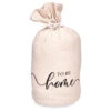 Merkloos Giftdecor Deurstopper - 1 Kg - Beige - Canvas - Home - D13xH26cm