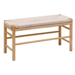 Bank Met Opbergruimte Van Massief Grenen En Touw