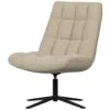 WOOOD Job Draaifauteuil - Bouclé - Zand - 101x70x85