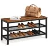 Goliving Schoenenrek - Schoenenbank - Halbank - Industrieel - Bruin