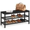 Goliving Schoenenrek - Schoenenbank - Halbank - Industrieel - Zwart