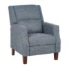 EGERSUND - TV-fauteuil - Blauw - Fluweel