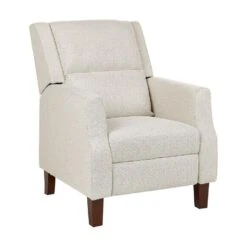 EGERSUND - TV-fauteuil - Beige - Fluweel