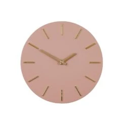 Mica Decorations Brixen Wandklok - Ø35,5 Cm - Bruin