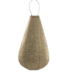LUMIZ Solar Lampion Fiore Drop - 28 Cm - Goud