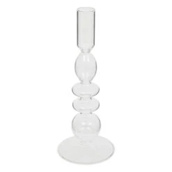 Atmosphera Kaarsen Kandelaar - Dinerkaarsen - Transparant - 22 Cm