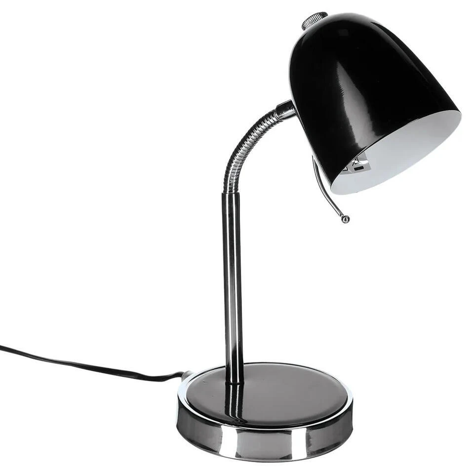 Atmosphera Tafellamp/bureaulampje - Metaal - Zwart/zilver - 35 Cm 1 Atmosphera Tafellamp/bureaulampje - Metaal - Zwart/zilver - 35 Cm
