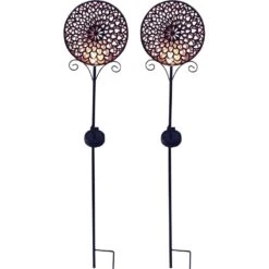 LuxForm Solar Grondspies Tuinlamp - Mandala - 2 Stuks