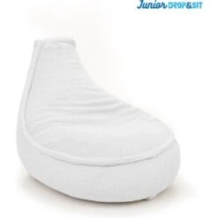Parya - Zitzak Stoel Junior 75 X 55 Cm - Beanbag Ecru - Zitzak Met Vulling