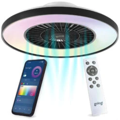 Gologi Plafondventilator Met Verlichting - Ø60 Cm - LED RGBW - 6 Standen