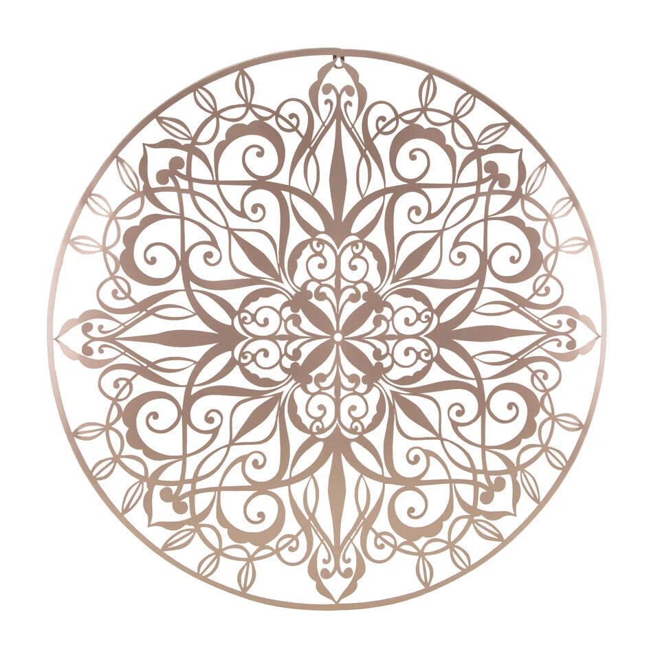 Art For The Home - Metal Art - Luxe Mandala Roségoud D80cm 1 Art For The Home - Metal Art - Luxe Mandala Roségoud D80cm