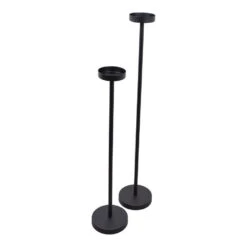 LOFT42 Vloerkandelaar Set Eve Rond - Zwart Metaal