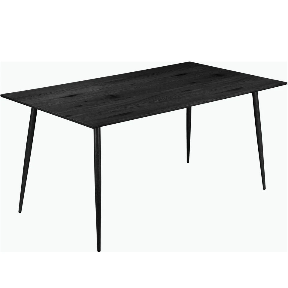 Monza - Eettafel 120x80 Cm 6 Zitplaatsen Zwart Hout Look 1 Monza - Eettafel 120x80 Cm 6 Zitplaatsen Zwart Hout Look