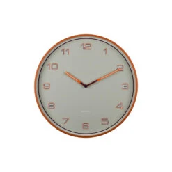 Karlsson - Wandklok Lined Numbers - Helderoranje- Ø40cm
