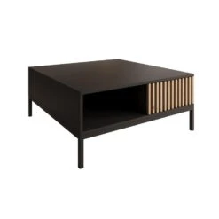 Meubella - Salontafel Marbella - Zwart - 80 Cm