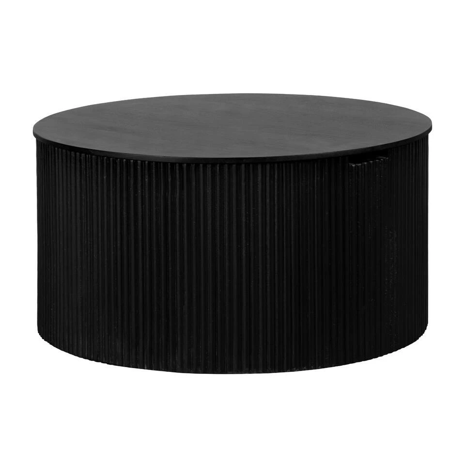 Lewis & Loft Salontafel Lonne - FSC® Mangohout – Rond ⌀70 – Zwart 1 Lewis & Loft Salontafel Lonne - FSC® Mangohout – Rond ⌀70 – Zwart