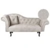 LATTES II - Chaise Longue - Taupe - Linkerzijde - Fluweel
