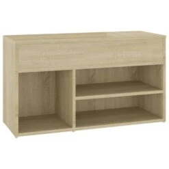 VidaXL - Schoenenbank - Bruin - Bewerkt Hout - 80 X 30 X 45 Cm