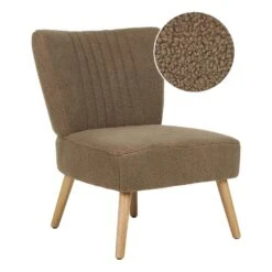 VAASA - Fauteuil - Bruin - Polyester