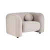 LEIREN - Fauteuil - Taupe - Polyester