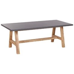 TONNARE - Tuintafel - Licht Hout - 200 X 100 Cm - Beton