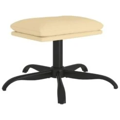 VidaXL - Voetenbank - Crème - Fluweel