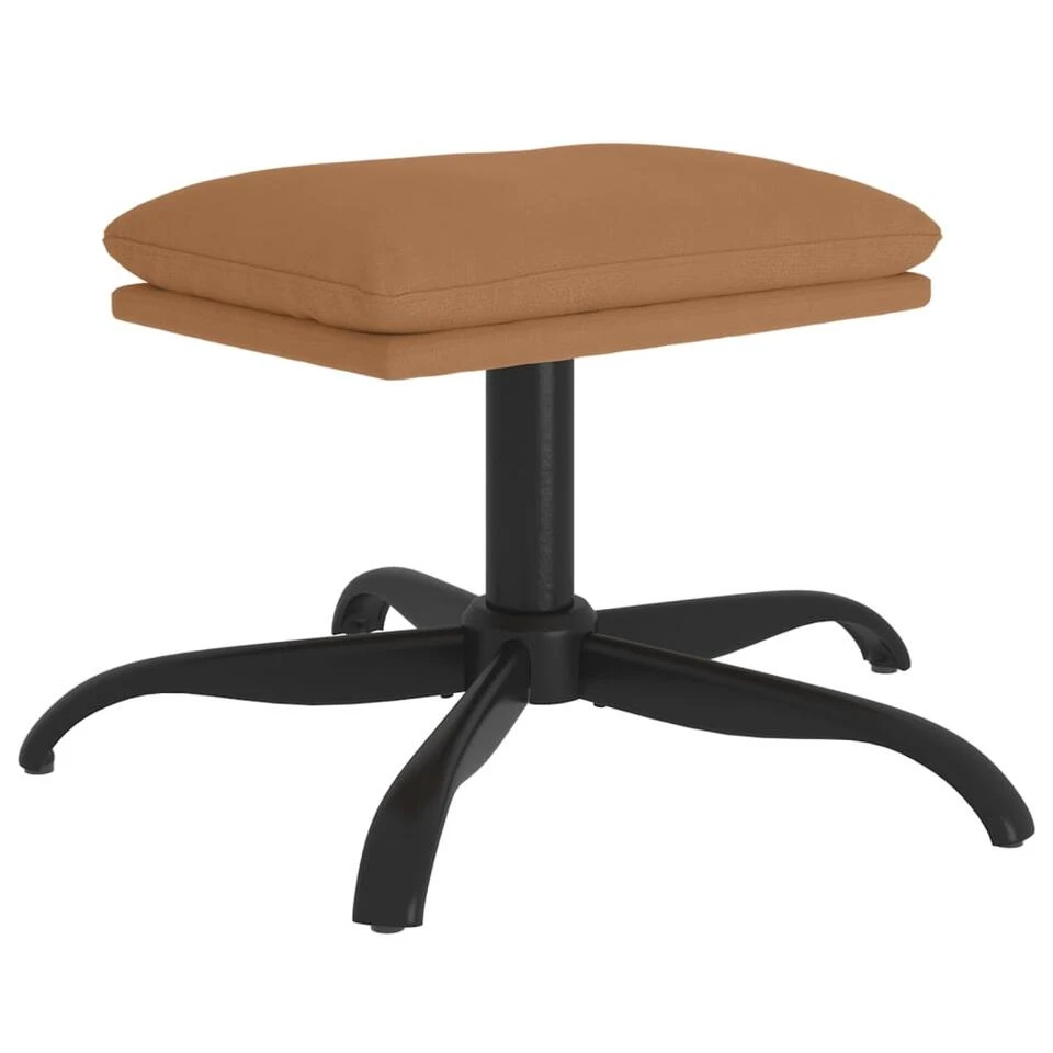 VidaXL - Voetenbank - Taupe - Microvezel 1 VidaXL - Voetenbank - Taupe - Microvezel