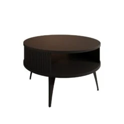 Meubella - Salontafel Roslyn - Zwart - 75 Cm