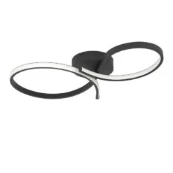 EGLO Serpins Plafondlamp - LED - 60 Cm - Zwart/Wit