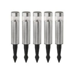 EGLO Z_solar Tuinverlichting Zonne-energie - Prikspot - Set 5 X LED - RVS