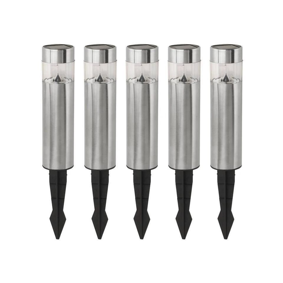 EGLO Z_solar Tuinverlichting Zonne-energie - Prikspot - Set 5 X LED - RVS 1 EGLO Z_solar Tuinverlichting Zonne-energie - Prikspot - Set 5 X LED - RVS