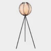EGLO Waverton Staande Lamp - E27 - Textiel/Hout - Zwart/Wit