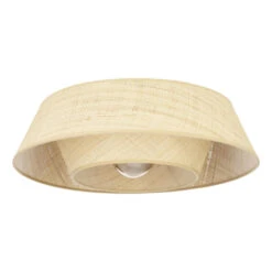 EGLO Marford Plafondlamp - E27 - Ø 50 Cm - Zwart/Natuur/Raffia