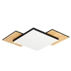 EGLO Tamuria Plafonnière - LED - Ø 28.5 Cm - Zwart/Bruin