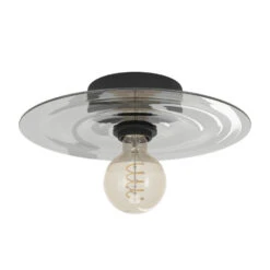 EGLO Lintmill Plafondlamp - Wandlamp - E27 - Ø 30 Cm - Zwart/Grijs