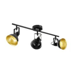 EGLO Thornton Opbouwspot - E14 - Ø 10 Cm - Zwart/Goud