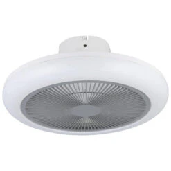 EGLO Kostrena Plafondlamp Met Ventilator - LED-CCT - Wit/Grijs