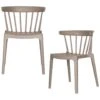 WOOOD Bliss Tuinstoelen - Kunststof - Taupe - Set Van 2