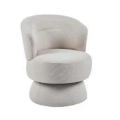 Draaifauteuil Beige Stof - 65x64x79cm - Zithoogte 45cm - Moïse