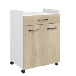 Keukenkastje Maleficent Met Wieltjes - 2 Deuren & 1 Lade - Eikdecor