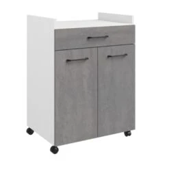 Keukenkastje Maleficent Met Wieltjes - 2 Deuren & 1 Lade - Beton