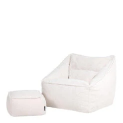 Icon Zitzak En Poef Natalia - Fleece Zitzak Fauteuil - Crème