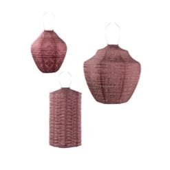 Lumiz Lampion Op Zonne Energie - Solar Tuinverlichting - Koperen Set - 3 Stuks