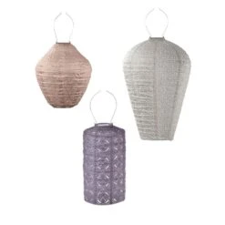 Lumiz Lampion Op Zonne Energie - Solar Tuinverlichting - Boedapest Set - 3 Stuks