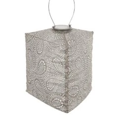 LUMIZ Solar Lampion Paisley Triangle - 28 Cm - Licht Taupe