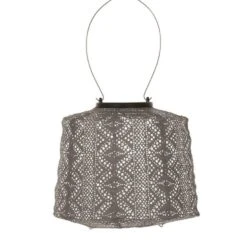 LUMIZ Solar Lampion Lace Lamp - 20 Cm - Taupe
