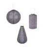 Lumiz Lampion Op Zonne Energie - Solar Tuinverlichting - Paarse Set - 3 Stuks